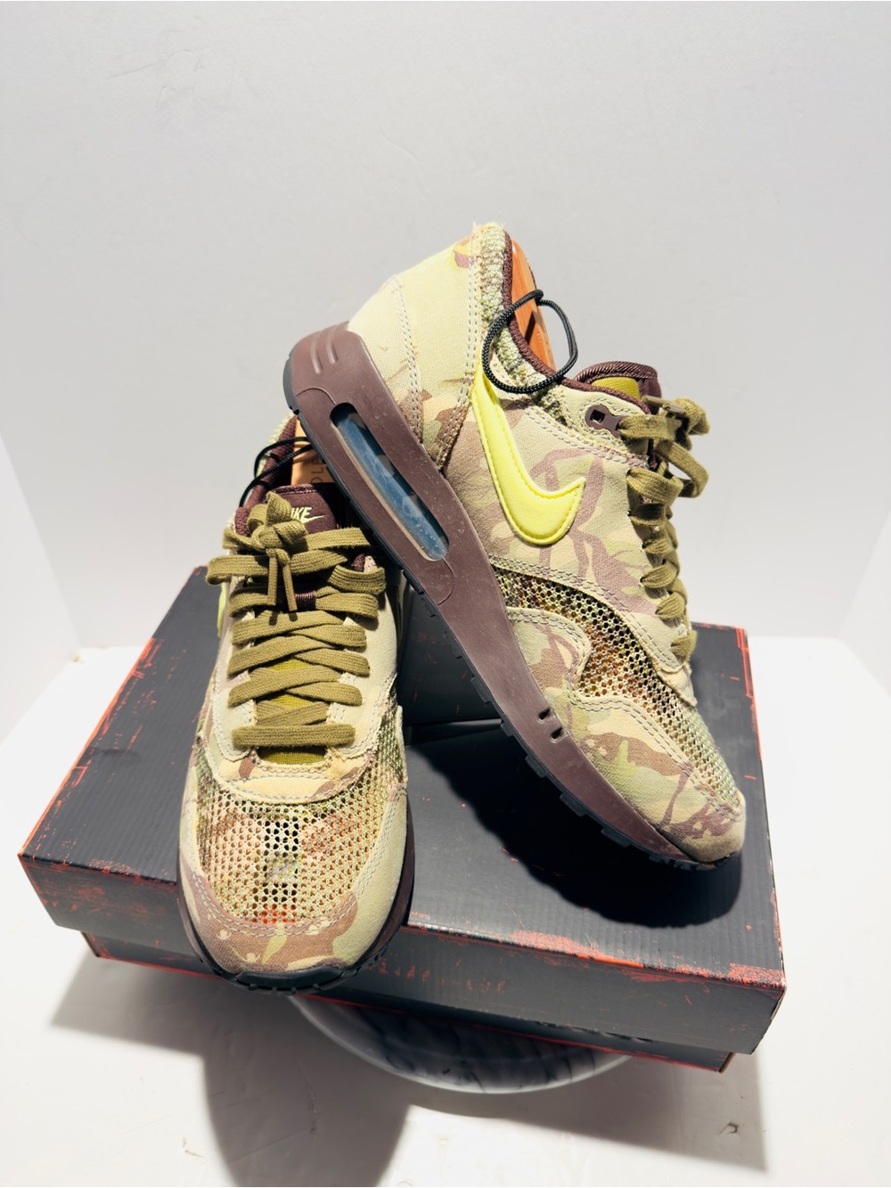 Nike Air Max 1 86 OG Big Bubble Camo Mens Size 9  Light Lemon Twist FN8358 200